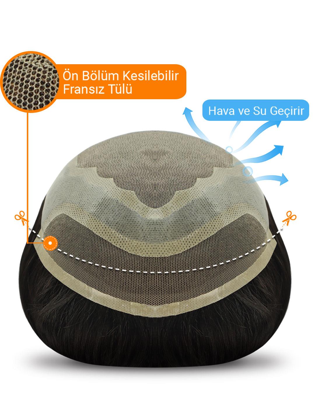 Smile Ankara Modeli Erkek Protez Saç - %100 Gerçek Saç