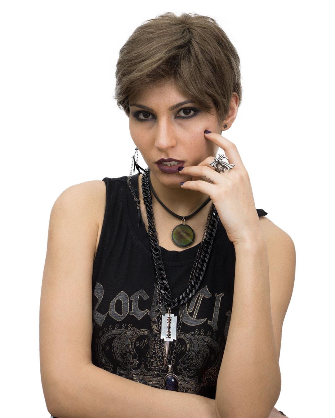 Pixie Kadın Kısa Medikal Peruk