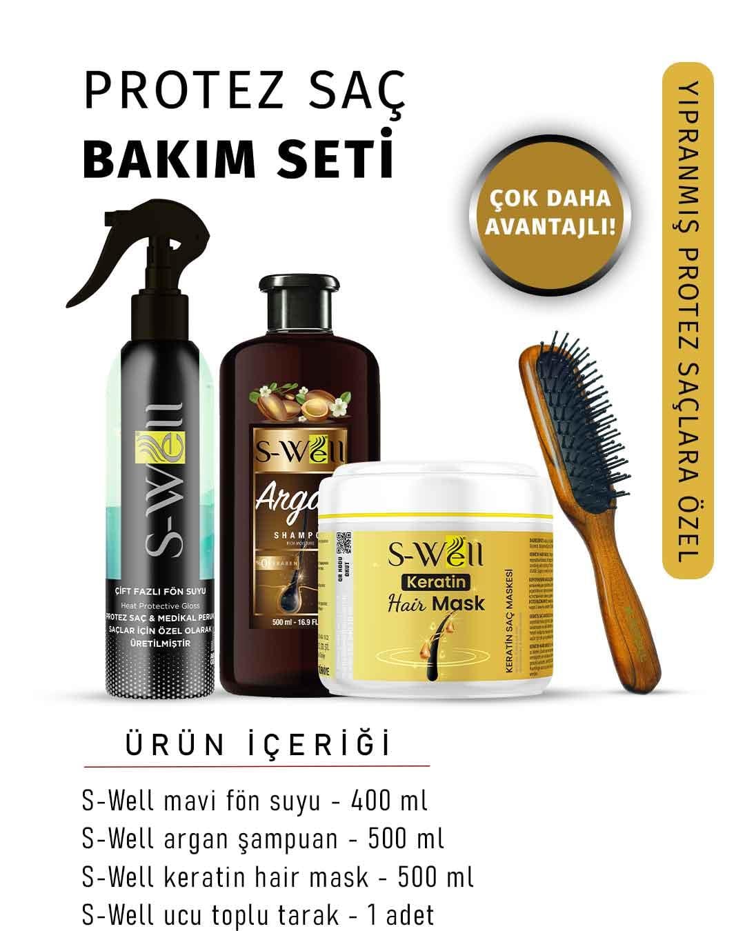 Protez Saç Bakım Seti | Yoğun Onarıcı & Canlandırıcı (4lü Set)