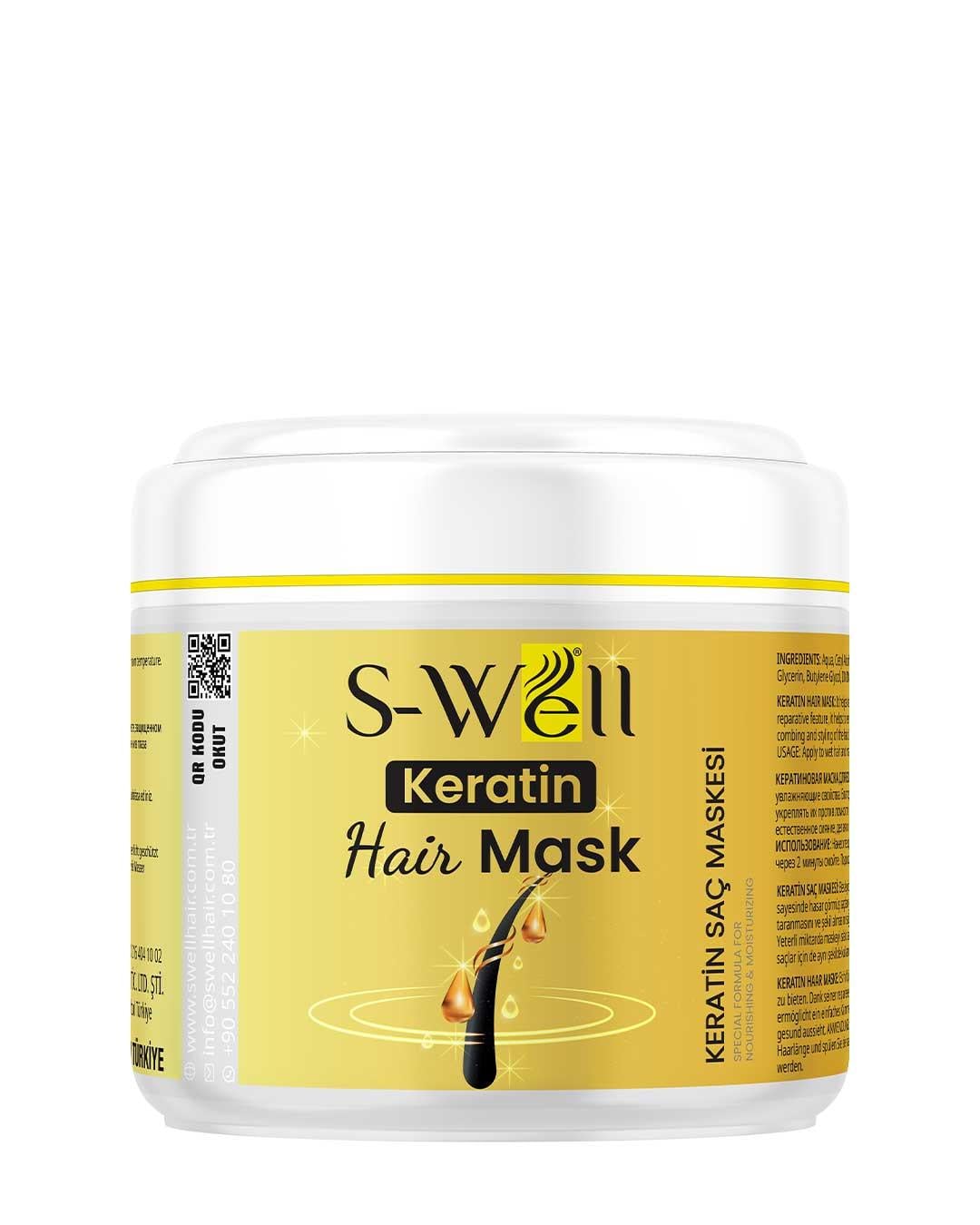 S-Well Keratin Hair Mask Yoğunlaştırılmış Saç Bakım Kremi