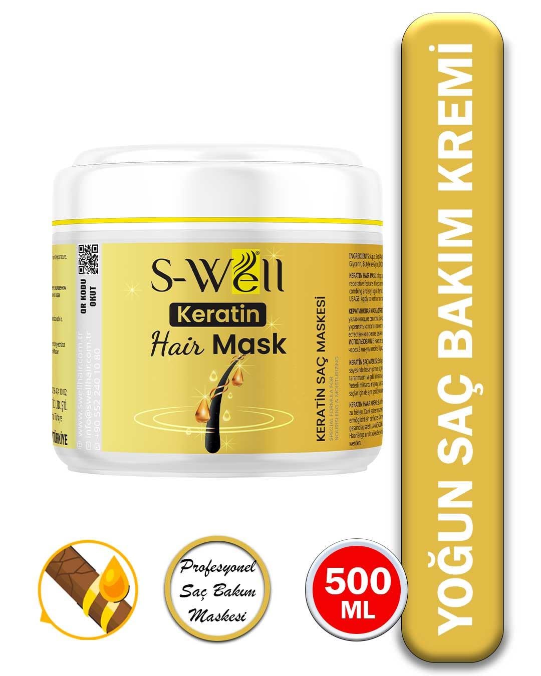 S-Well Keratin Hair Mask Yoğunlaştırılmış Saç Bakım Kremi