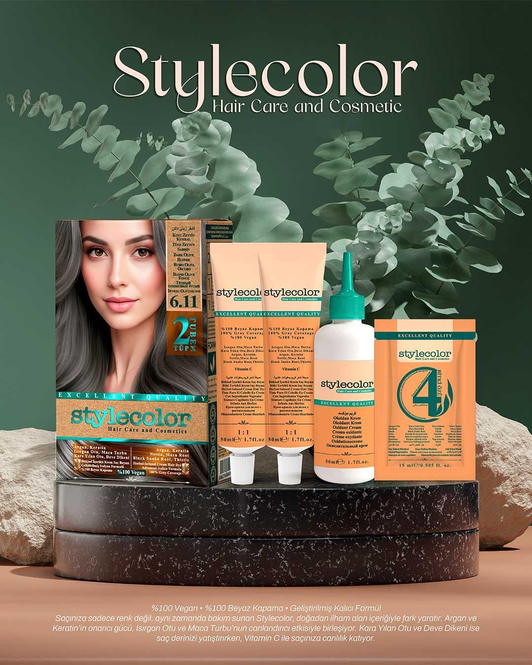 Stylecolor Bitkisel İçerikli Vegan Krem Saç Boyası