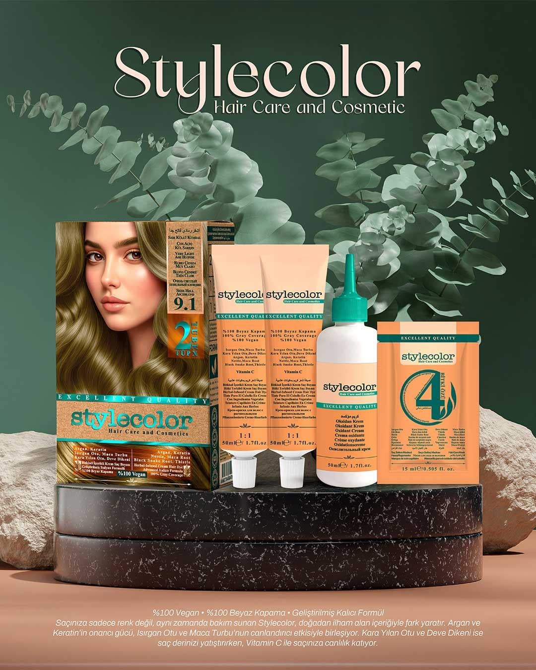 Stylecolor Bitkisel İçerikli Vegan Krem Saç Boyası