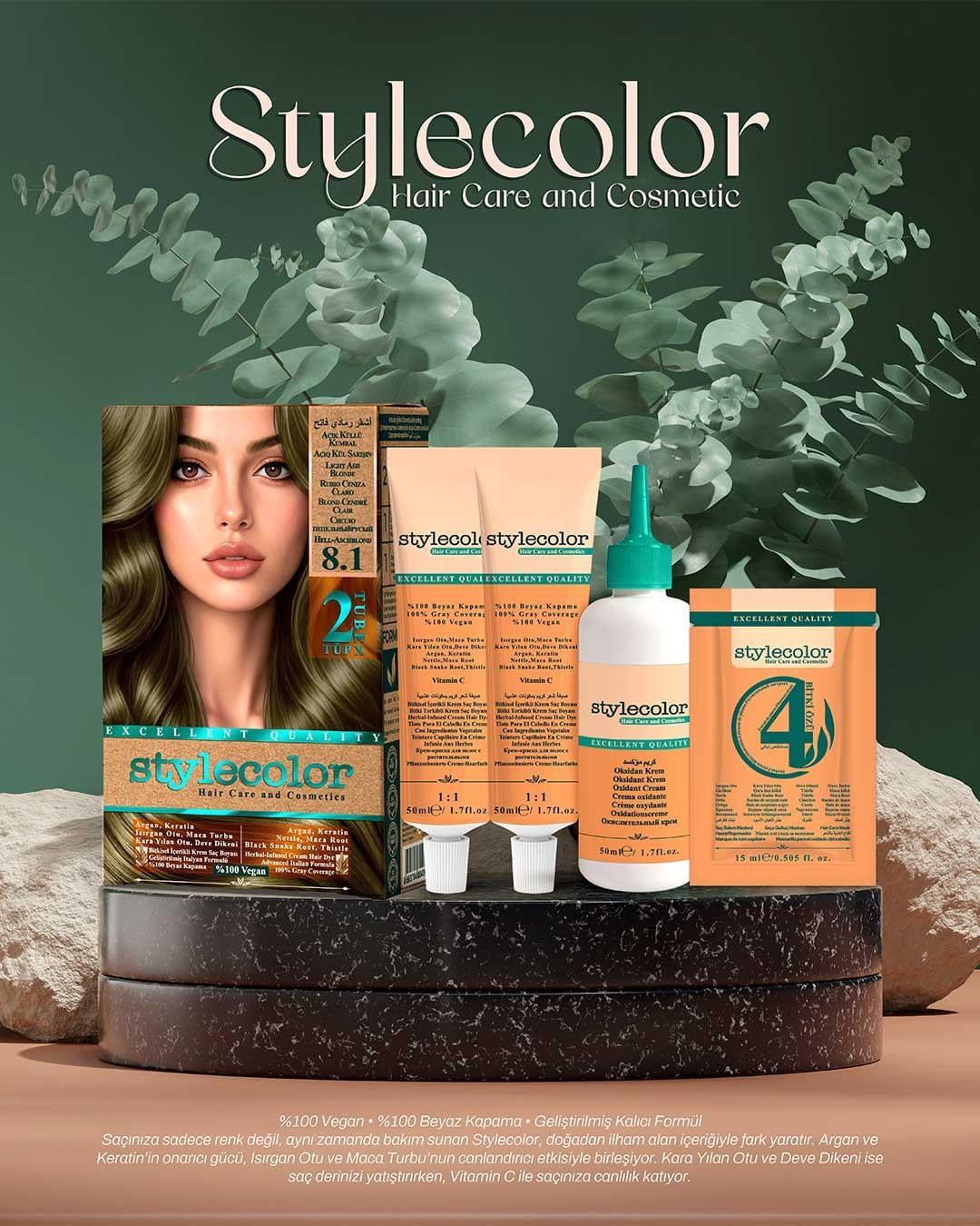 Stylecolor Bitkisel İçerikli Vegan Krem Saç Boyası