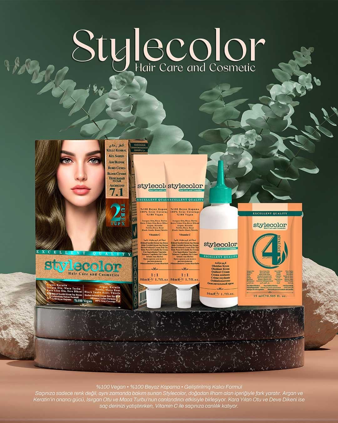 Stylecolor Bitkisel İçerikli Vegan Krem Saç Boyası