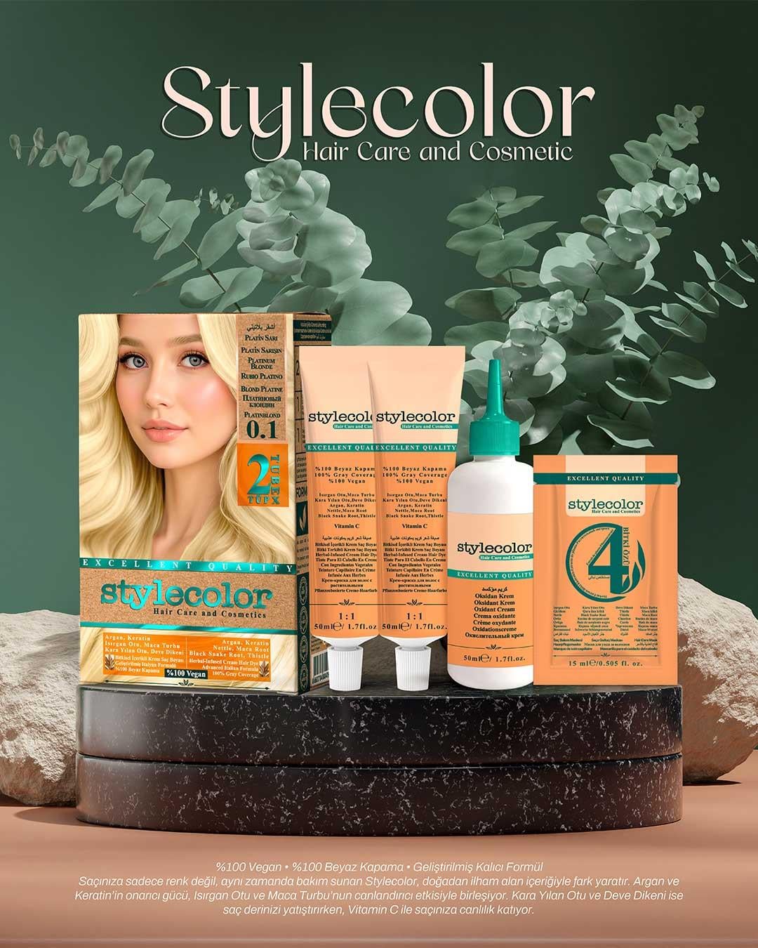 Stylecolor Bitkisel İçerikli Vegan Krem Saç Boyası