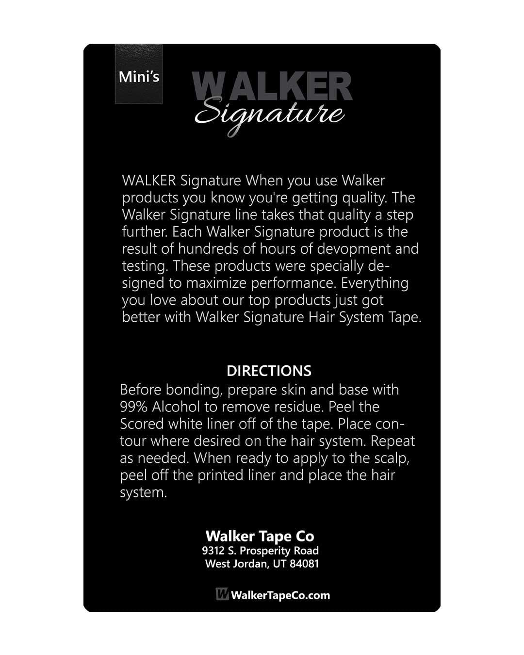 Walker Signature Tape Minis Protez Saç Bandı Oval 3/4″ x 3″ (1,90 x 7,62 cm)