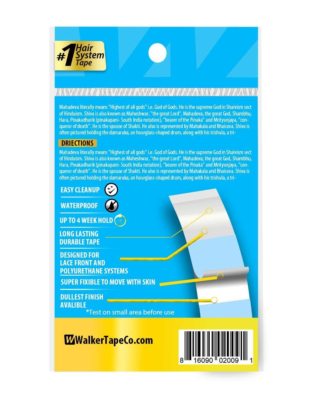 Walker Tape Lace Front Minis™ Protez Saç Bandı Oval 3/4″ x 3″ (1,90 x 7,62 cm) 72 Adet