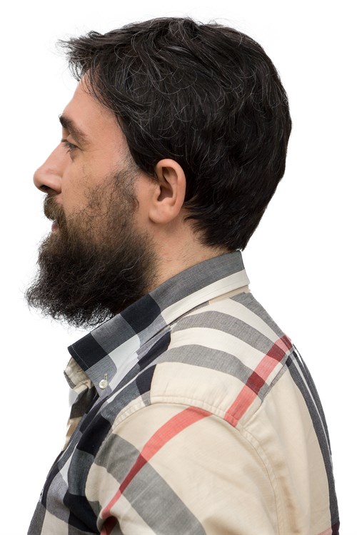 Erkek Protez Tül Peruk Doğal Renk / %10 Beyazlı