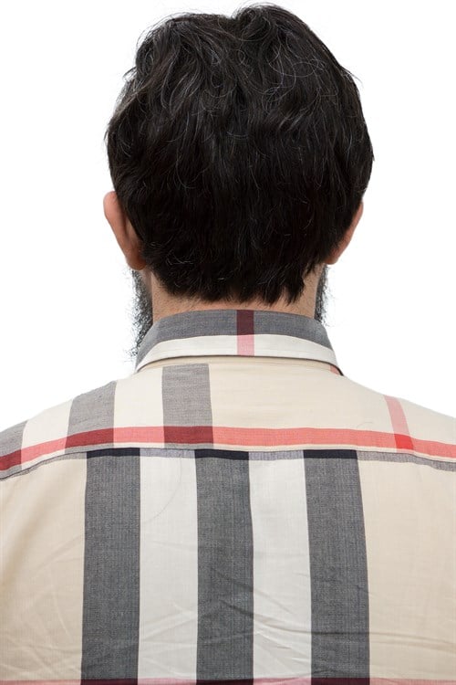 Erkek Protez Tül Peruk Doğal Renk / %10 Beyazlı