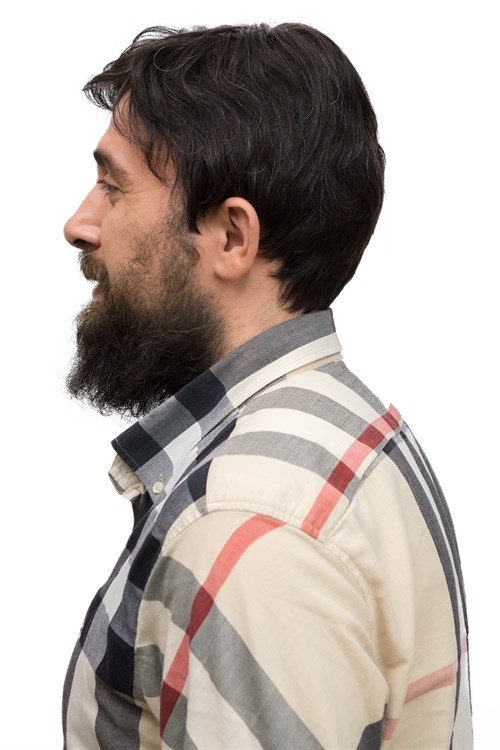 Erkek Protez Tül Peruk Doğal Renk / %5 Beyazlı