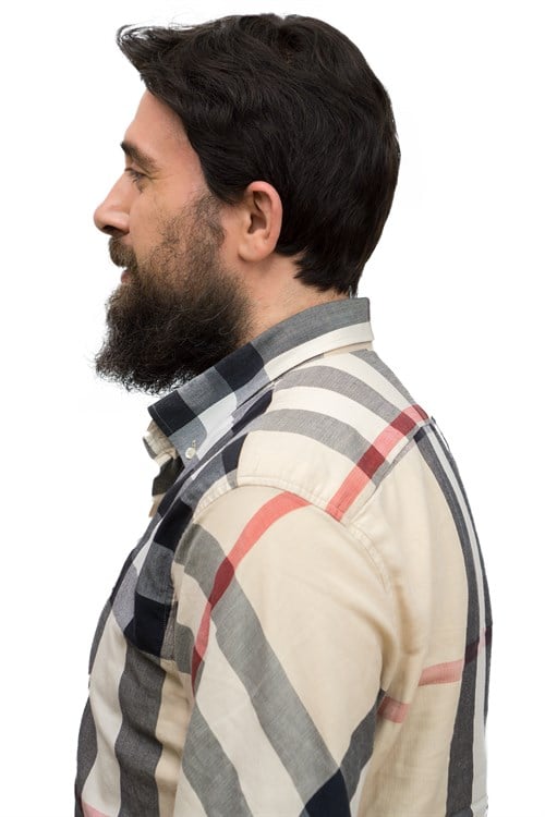 Erkek Protez Tül Peruk Doğal Renk