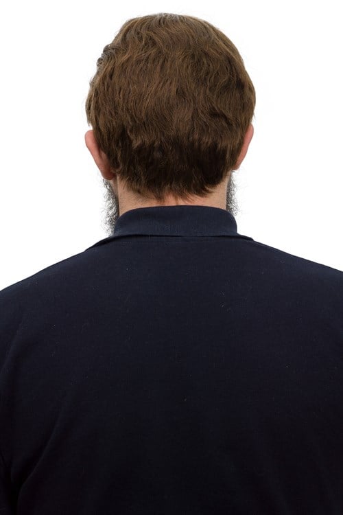 Erkek Protez Tül Peruk Kahve Rengi