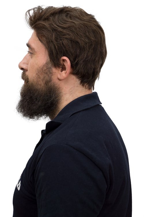 Erkek Protez Tül Peruk Koyu Kestane %15 Beyazlı