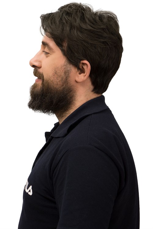 Erkek Protez Tül Peruk Koyu Kestane