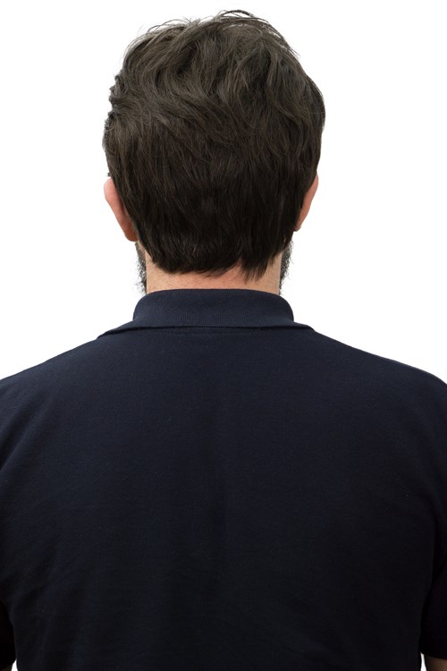 Erkek Protez Tül Peruk Koyu Kestane