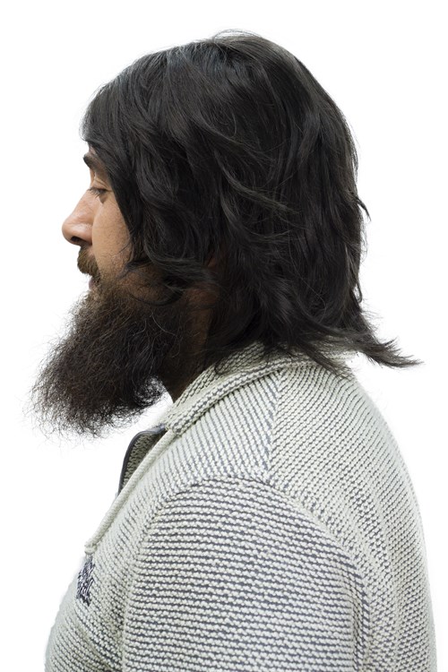 Erkek Protez Tül Peruk (Messy Bob) Koyu Kestane