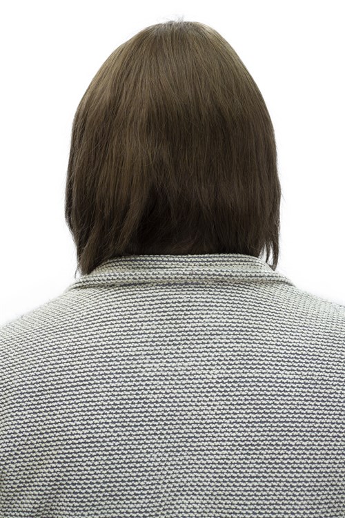 Erkek Protez Tül Peruk (Messy Bob) Küllü Koyu Kumral