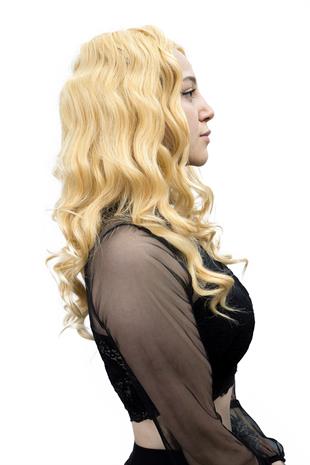 Dancia Full Tül Kadın Medikal Peruk Dore Platin