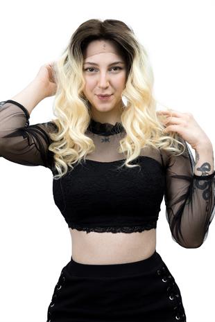 Dancia Full Tül Kadın Medikal Peruk Platin Ombreli