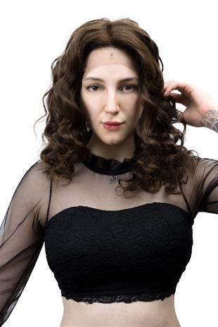 Dancia Full Tül Kadın Medikal Peruk Kestane 