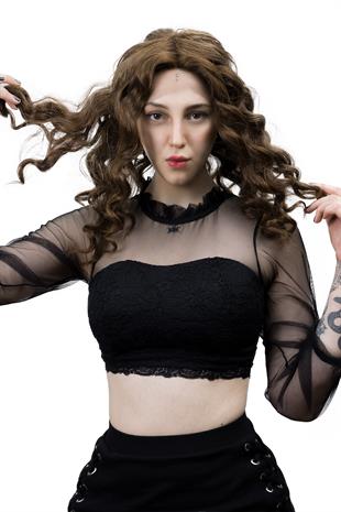 Dancia Full Tül Kadın Medikal Peruk Kahverengi