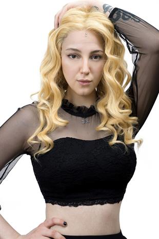 Dancia Full Tül Kadın Medikal Peruk Dore Platin