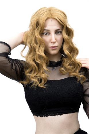 Dancia Full Tül Kadın Medikal Peruk Karemel