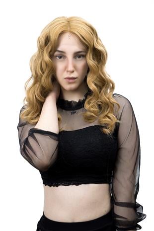 Dancia Full Tül Kadın Medikal Peruk Karemel