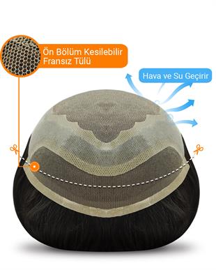 Smile Ankara Modeli Erkek Protez Saç - %100 Gerçek Saç