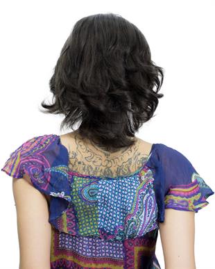 Messy Bob Orta Boy Tül Kadın Medikal Peruk Kestane Rengi