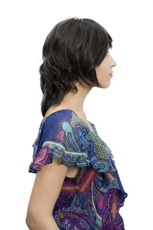 Messy Bob Orta Boy Tül Kadın Medikal Peruk