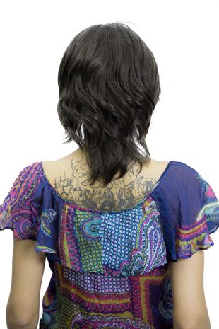 Messy Bob Orta Boy Tül Kadın Medikal Peruk