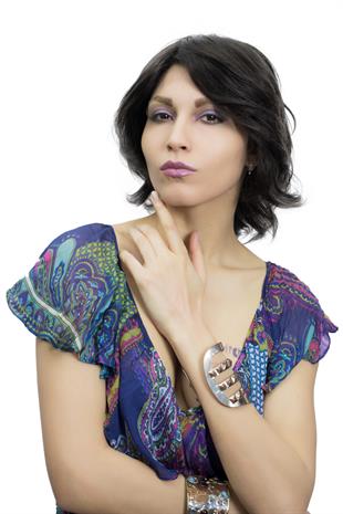 Messy Bob Orta Boy Tül Kadın Medikal Peruk Kestane Rengi