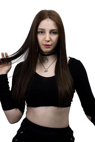 Natali Kadın Medikal Peruk Koyu Kestane