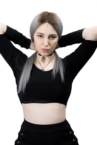 Natali Kadın Medikal Peruk Koyu Kahve Gray Ombreli