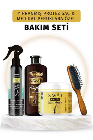 Protez Saç Bakım Seti 4 in 1 YIPRANMIŞ SAÇLARA ÖZEL