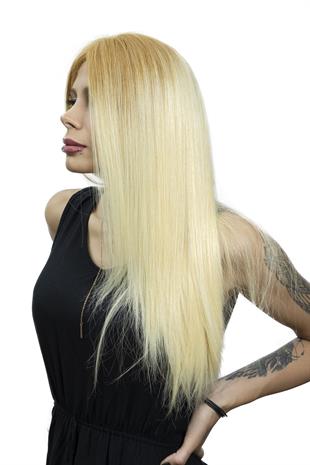 S-Well Medikal Tül Peruk Angel Plus Karamel Platin Sarı Ombreli