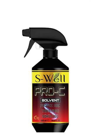S-Well PRO-C Solvent Protez Saç Bant Sökücüsü 16.9 FL OZ (500 ML)