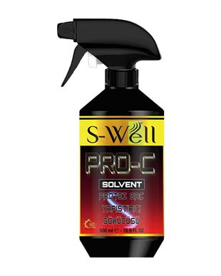 S-Well PRO-C Solvent Protez Saç Bant Sökücüsü 16.9 FL OZ (500 ML)