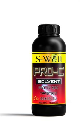 S-Well PRO-C Solvent Protez Saç Bant Sökücüsü 16.9 FL OZ (500 ML)