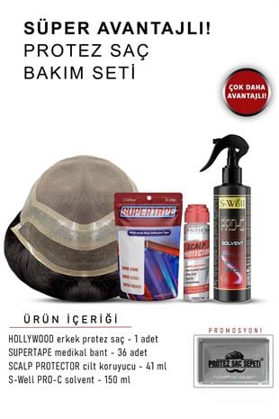 SÜPER AVANTAJLI PROTEZ SAÇ + BAKIM SETİ