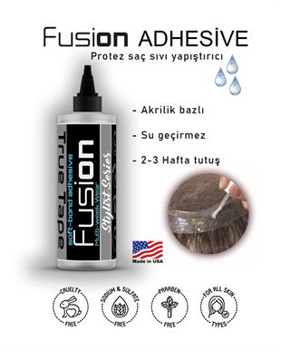 True Tape FusiON Soft Bond Adhesive Protez Saç Likit Yapıştırıcı 8.5 FL OZ (250ML)