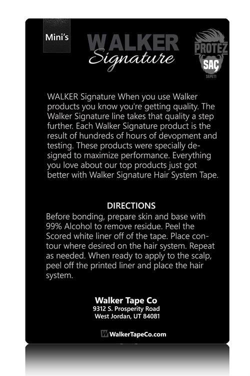 Walker Signature Tape Minis Protez Saç Bandı Oval 3/4″ x 3″ (1,90 x 7,62 cm)