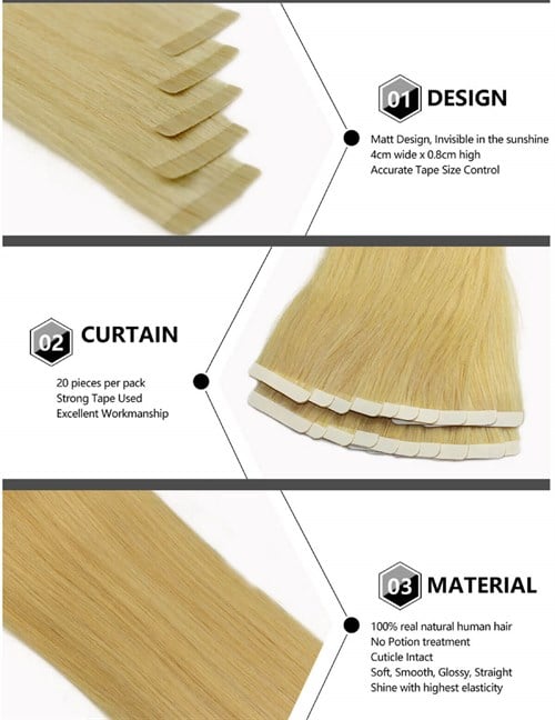 Walker Tape Beautify Duo-Pro Hair Extension Tape - Mikro Bant Kaynak Bandı 120 Adet