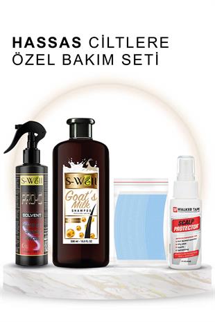Hassas Ciltlere Özel Protez Saç Bakım Seti 4 - in - 1