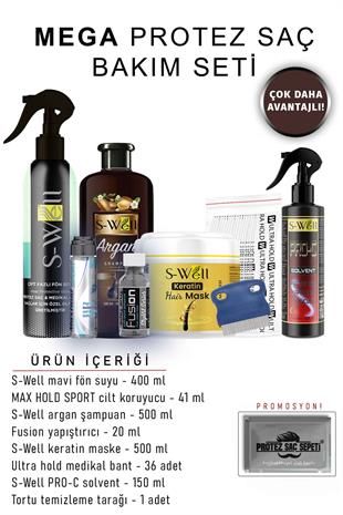 MEGA PRO Protez Saç Bakım Seti | 8 in 1