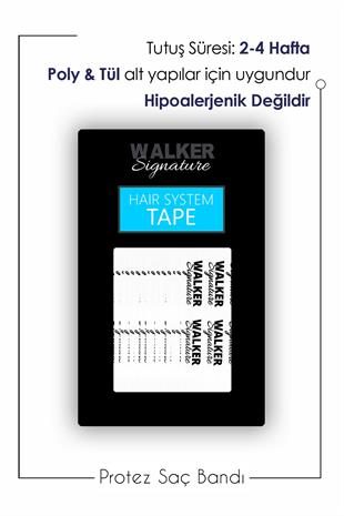 Walker Signature Tape Protez Saç Bandı Düz (1 x 3 - 2.5cm x 7.5cm) 36 Adet