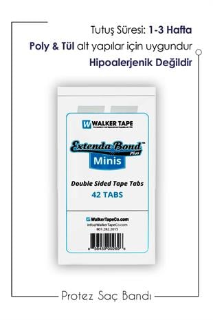 Walker Tape Extenda Bond Plus Minis Protez Saç Bandı Delikli 3/4 x 1 1/2 (2cm x 1.25cm)