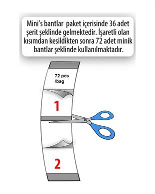 Walker Tape Lace Front Minis™ Protez Saç Bandı Oval 3/4″ x 3″ (1,90 x 7,62 cm) 72 Adet